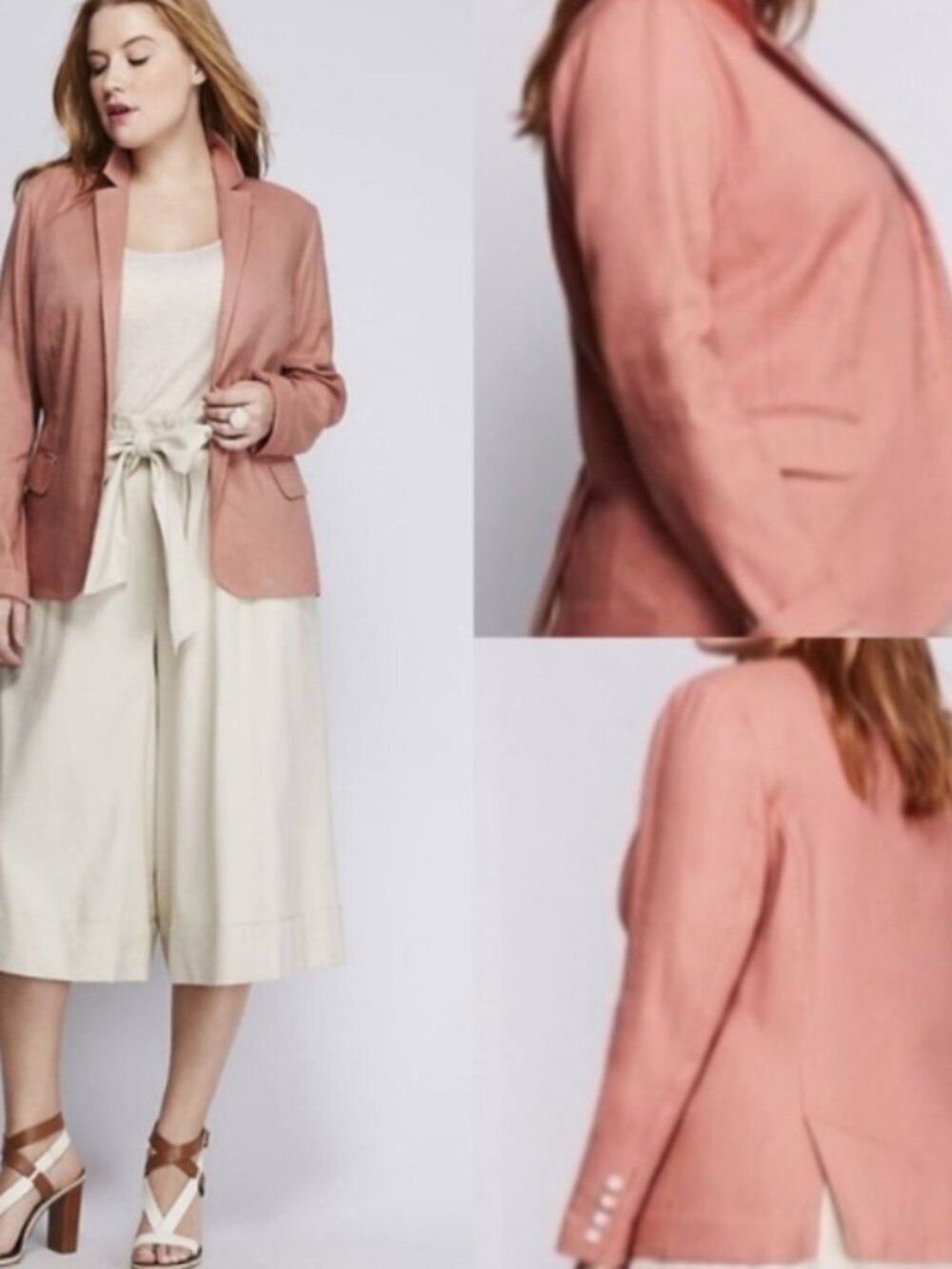 Lane Bryant Lightweight Stretch Blazer Jacket Size 24